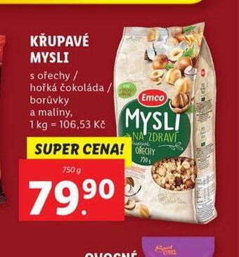 Lidl Křupavé müsli nabídka