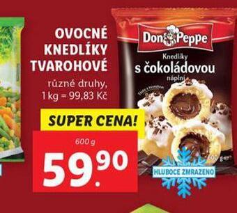 Lidl Ovocné knedlíky tvarohové nabídka