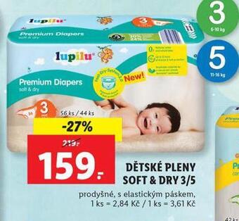 Lidl Lupilu dětské plenky nabídka