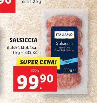 Lidl Salsiccia nabídka