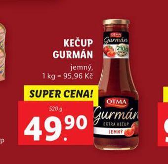 Lidl Kečup gurmán nabídka
