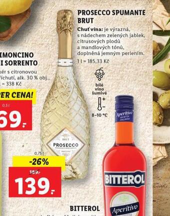Lidl Prosecco spumante brut nabídka