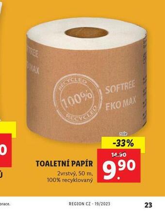 Lidl Toaletní papír nabídka