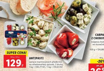 Lidl Antipasti nabídka
