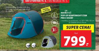 Lidl Pop-up kempinkový stan pro 2 osoby nabídka