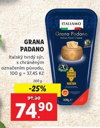 Lidl Grana padano nabídka