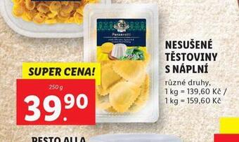 Lidl Nesušené těstoviny s náplní nabídka
