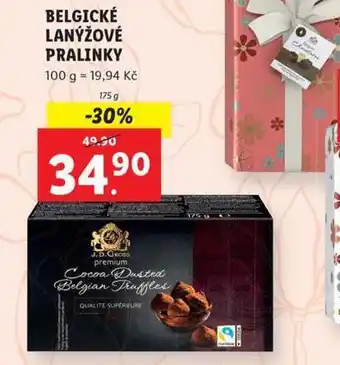 Lidl Belgické lanýžové pralinky nabídka