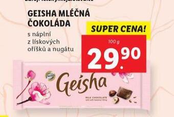 Lidl Geisha mléčná čokoláda nabídka