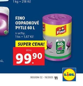Lidl Fino odpadkové pytle 60 l nabídka