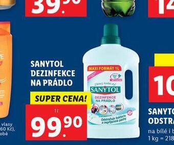 Lidl Sanytol dezinfekce na prádlo nabídka