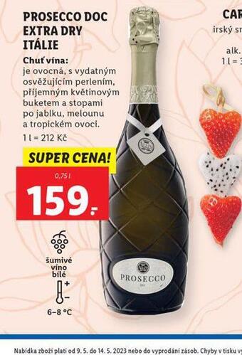 Lidl Prosecco doc extra dry itálie nabídka