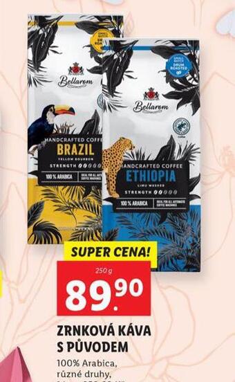 Lidl Zrnková káva s původem nabídka