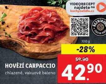 Lidl Hovězí carpaccio, 100 g nabídka
