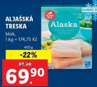 Lidl Aljašská treska, 400 g nabídka