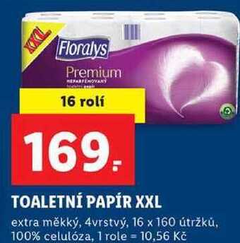 Lidl Toaletní papír xxl, 16 rolí nabídka