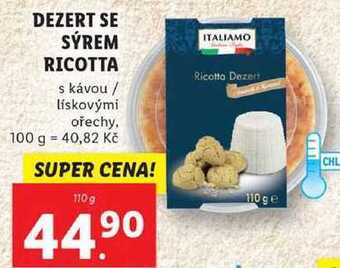 Lidl Dezert se sýrem ricotta, 110 g nabídka