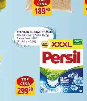 Flop Persil xxxl prací prášek deep clean by silan, deep clean color 60 d nabídka