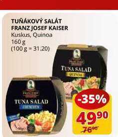 Flop Tuňákový salát franz josef kaiser kuskus, quinoa 160 g nabídka