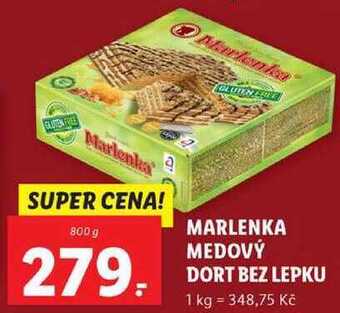Lidl Marlenka medový dort bez lepku, 800 g nabídka