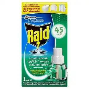 Lidl Raid elektrický odpařovač s eukalyptovým olejem proti komárům náhradní náplň 45 nocí 27ml nabídka