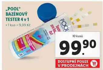Lidl ,,pool bazénový tester 4 v 1, 10 kusů nabídka