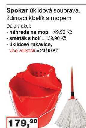 Ráj drogerie Spokar úklidová souprava, ždímací kbelík s mopem nabídka