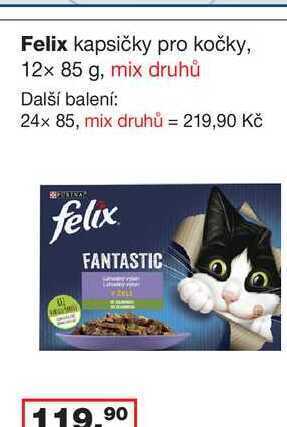Ráj drogerie Felix kapsičky pro kočky, 12x 85 g nabídka