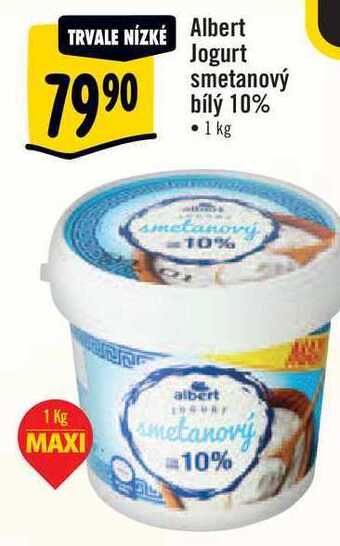 Albert Albert jogurt smetanový bílý 10% • 1 kg nabídka