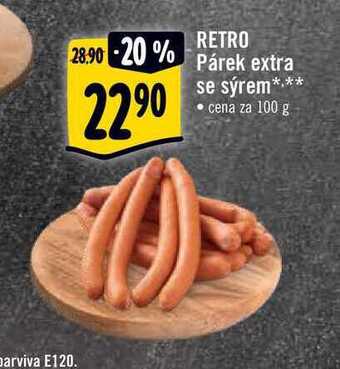 Albert Retro párek extra se sýrem 100 g nabídka