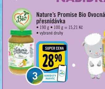 Albert Nature's promise bio ovocná přesnídávka  190 g nabídka