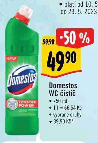 Albert Domestos wc čistič • 750 ml nabídka
