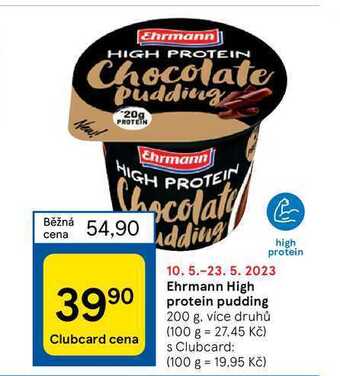 Tesco Ehrmann high protein pudding 200 g nabídka