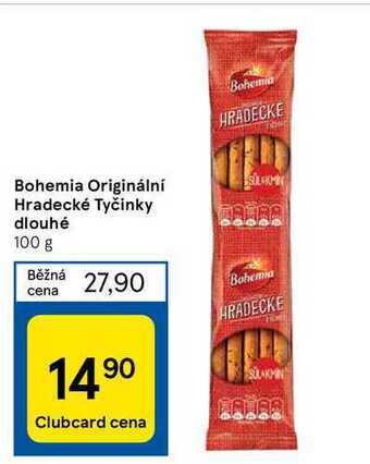 Tesco Bohemia originální hradecké tyčinky dlouhé 100 g nabídka