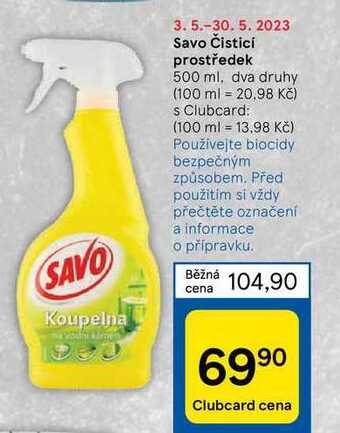 Tesco Savo čisticí prostředek 500 ml nabídka