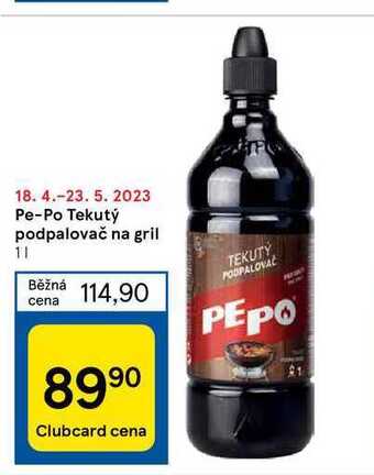 Tesco Pe-po tekutý podpalovač na gril 1 l nabídka