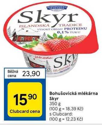 Tesco Bohušovická mlékárna skyr 140g, nabídka