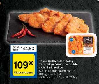 Tesco Tesco grill master plátky vepřové pečeně v marinádě s chilli a limetkou 600 g nabídka