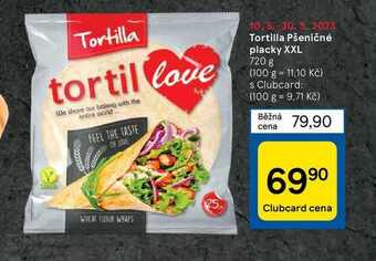 Tesco Tortilla pšeničné placky xxl 720 g nabídka