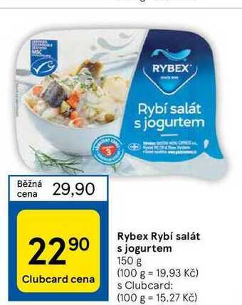 Tesco Rybex rybí salát s jogurtem 150 g nabídka