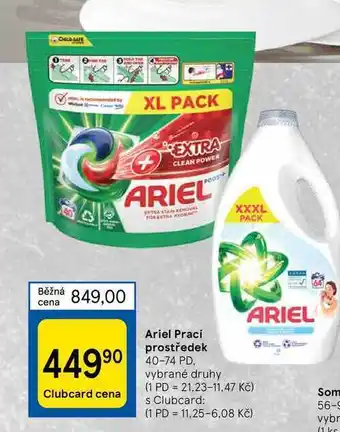 Tesco Ariel prací prostředek 40-74 pd nabídka