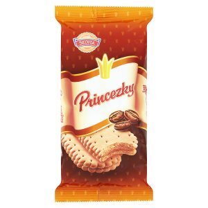 Tesco Sedita princezky sušenky s krémovou náplní s kávovou chutí 80g nabídka