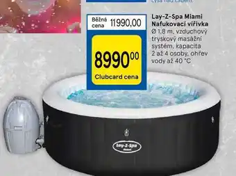 Tesco Lay-z-spa miami nafukovací vířivka ø 1,8 m nabídka