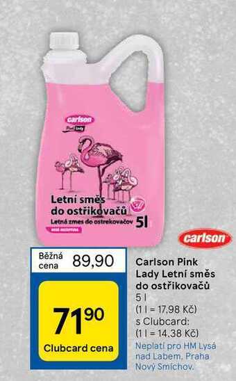 Tesco Carlson pink lady letní směs do ostřikovačů 5 l nabídka