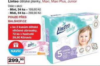 Barvy a laky drogerie Linteo dětské plenky, maxi, maxi plus, junior nabídka