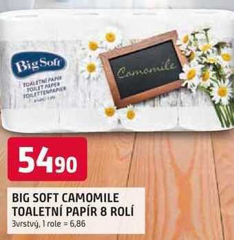 Trefa Big soft camomile toaletní papír 8 rolí 3vrstvý nabídka
