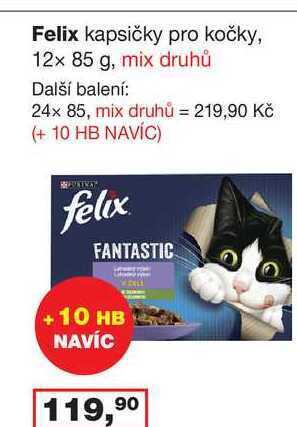Barvy a laky drogerie Felix kapsičky pro kočky, 12x 85 g nabídka