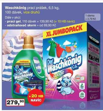Waschkönig prací prášek, 6,5 kg, 100 dávek