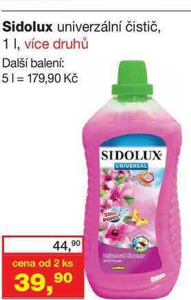 Barvy a laky drogerie Sidolux univerzální čistič, 1l nabídka