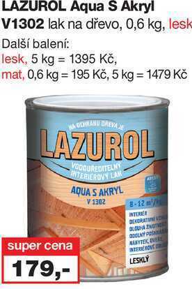 Barvy a laky drogerie Lazurol aqua s akryl v1302 lak na dřevo, 0,6 kg, lesk nabídka